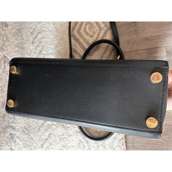 Michael Kors Ellis Satchel Leather Black Crossbody Belt - Picture 8 of 8